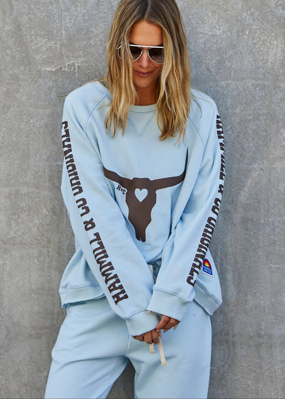 Hammill & Co Vintage Western Sweater - Pale Blue