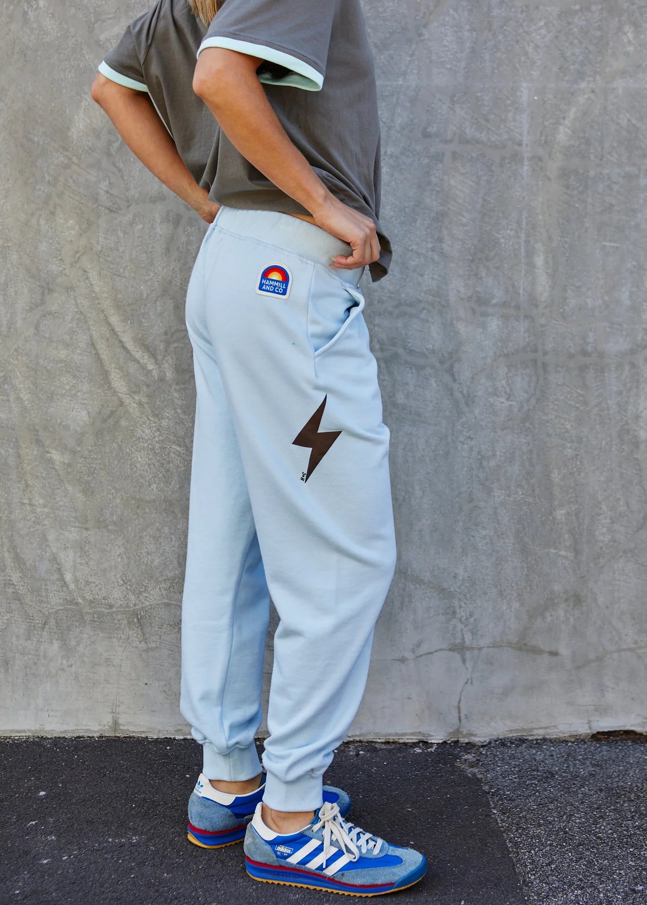 Hammill & Co Vintage Western Track Pant - Powder Blue