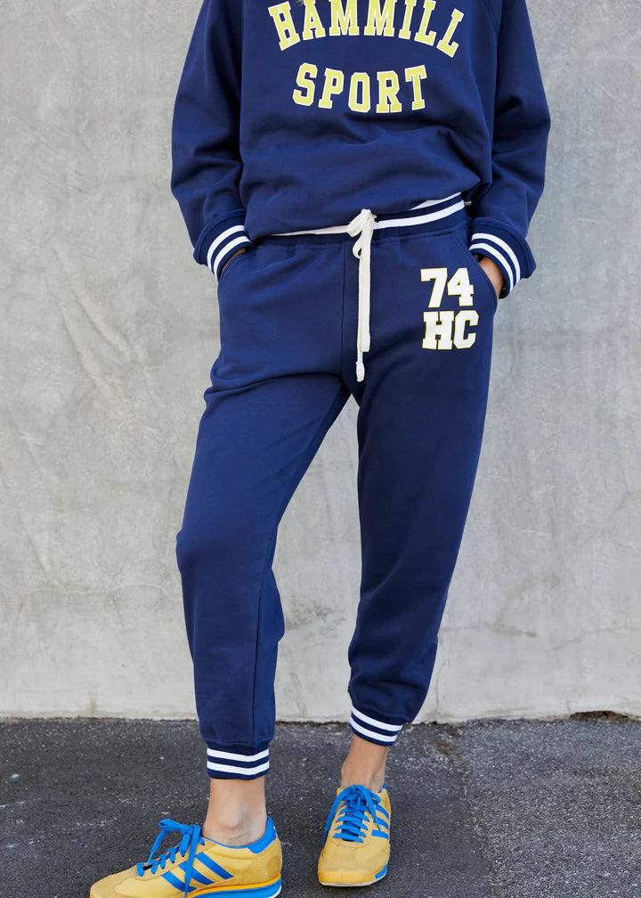 Hammill & Co 74 Sport Trackpant - Navy/Yellow