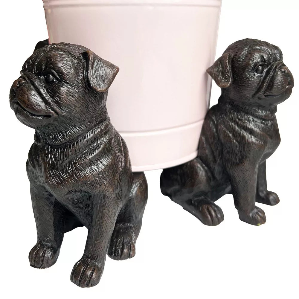 Linen & More Pug Pot  Holder Set of 3 - Aged