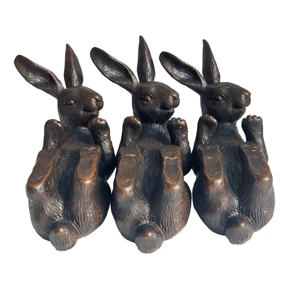 Linen & More Hare Feet Up Pot Set of 3 - Aged