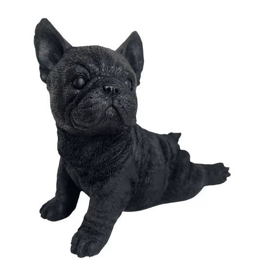 Linen & More Playful Lying Decorative Frenchie - Black