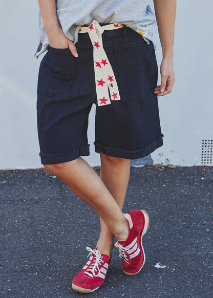 Hammill & Co Weekend Stretch Denim Short - Black