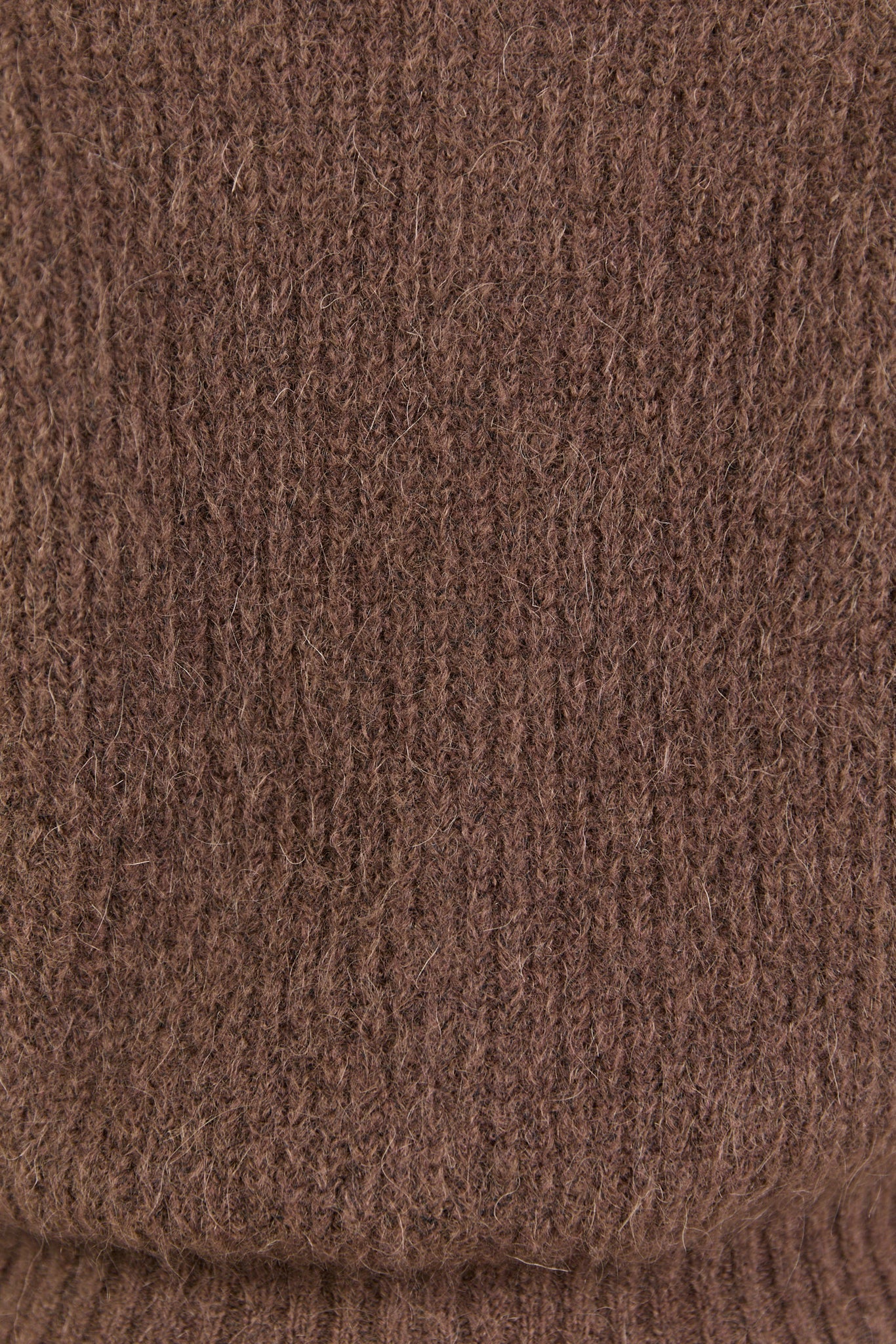 Ivy & Jack Highlight Mohair Blend Crewneck Cardigan - Chocolate