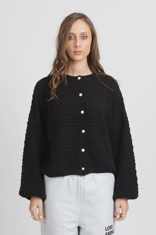 Federation Honeycomb Cardi - Black