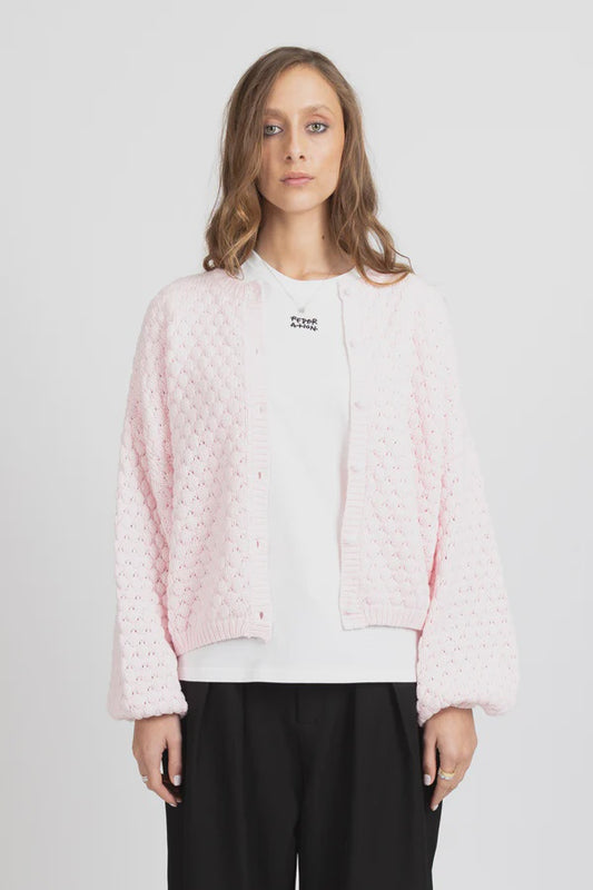 Federation Honeycomb Cardi - Pink