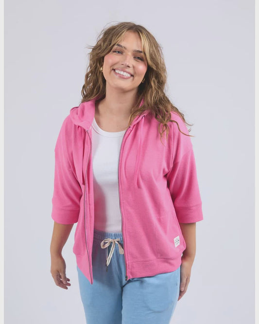 Elm Beachy Zip Hoodie - Aurora Pink