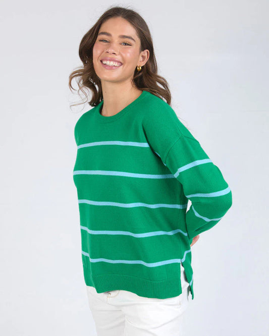 Elm Cahrli Stripe Knit - Pine Green