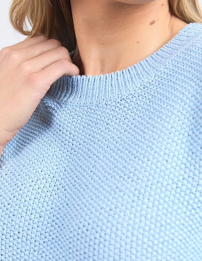 Foxwood Blair Short Sleeve Knit - Light Blue