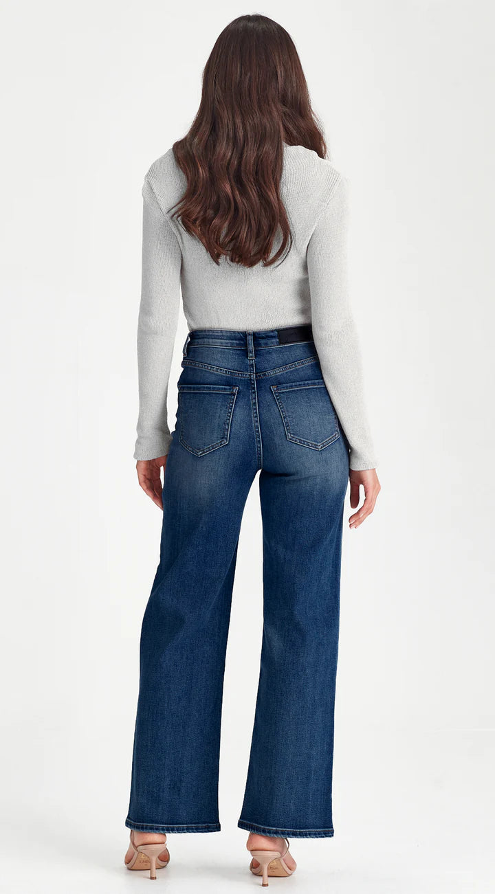 Junkfood Wendy Wide Leg Jeans -Dark Blue