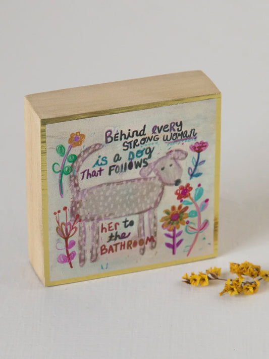 Artisanal Tiny Block Keepsake - Behind Every Strong Woman
