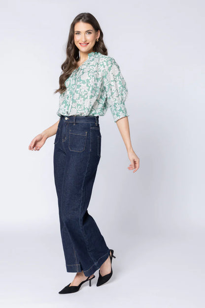 Leila + Luca Encourage Top - Sage Bloom