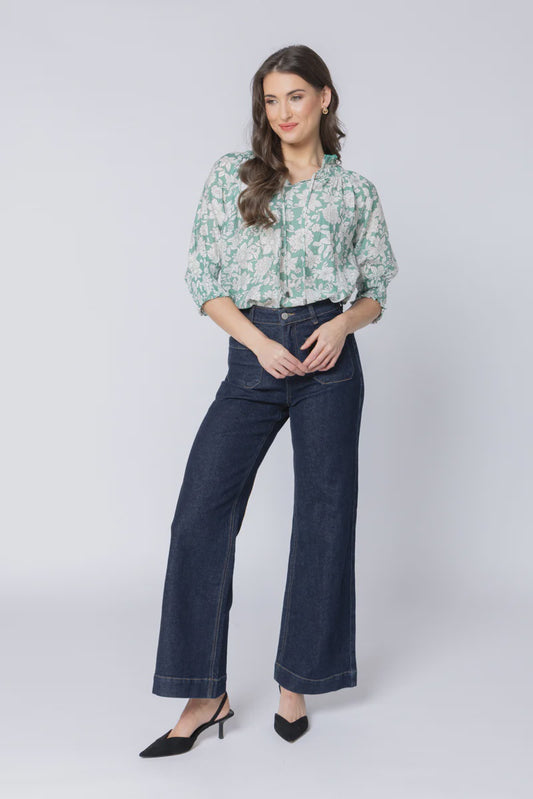 Leila + Luca Encourage Top - Sage Bloom