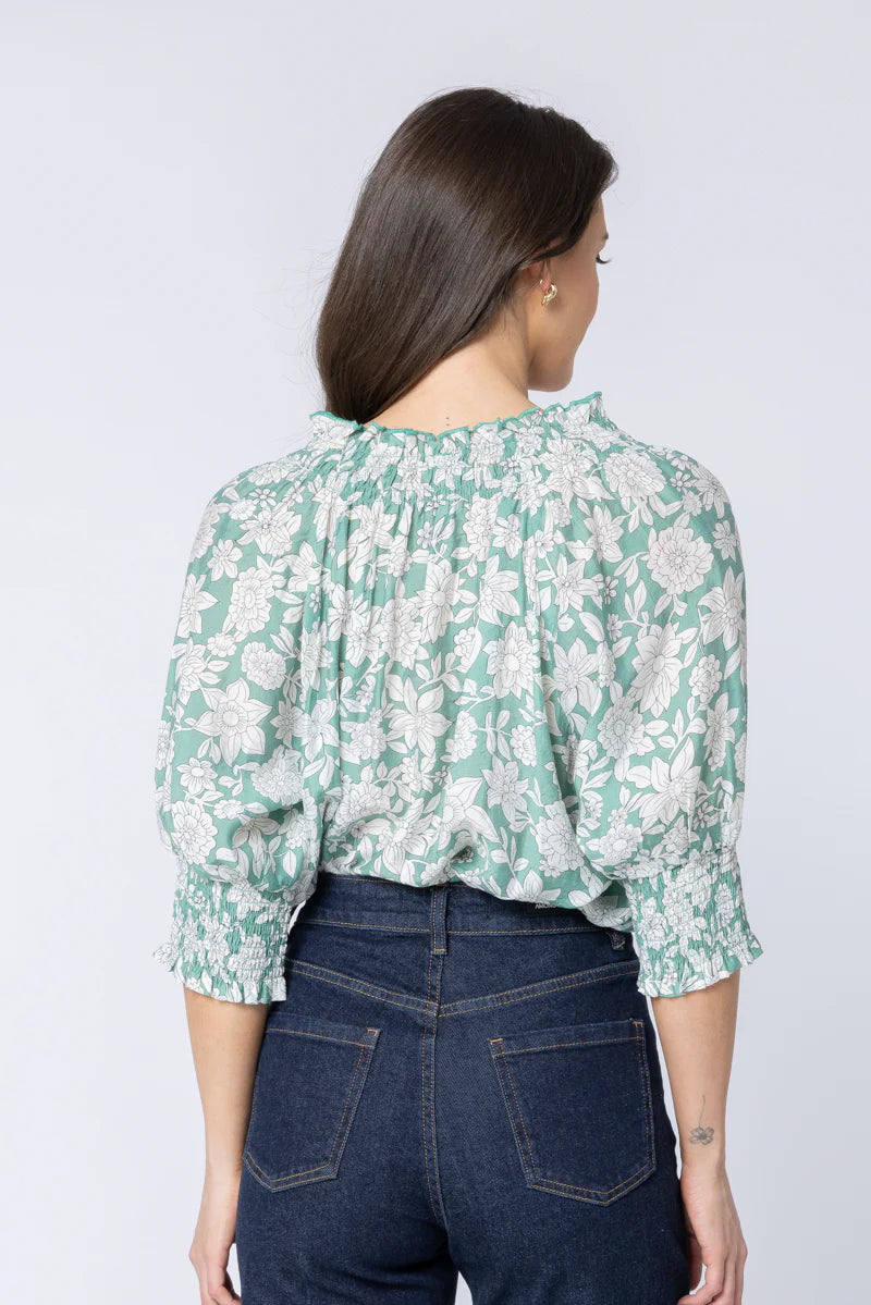 Leila + Luca Encourage Top - Sage Bloom