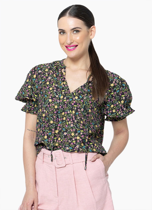 Leila + Luca Honey Blouse - Garden Pop