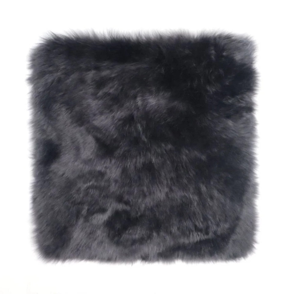 Fibre Longwool Sheepskin Seat Plate Square • Steel