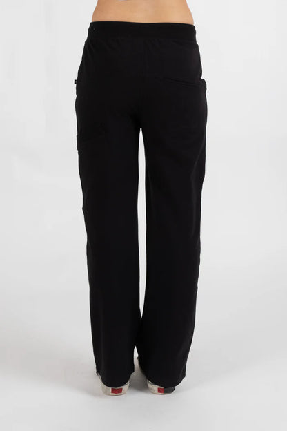 Federation Loose Leg Escape Trackies - Black/Silver