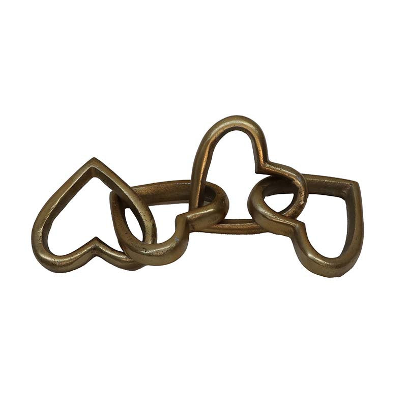 Le Forge Aluminium Hearts Decoration Gold
