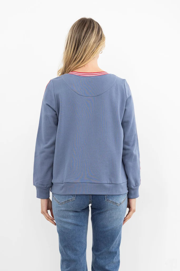 Moss by Mi Moso Bee Logo Sweat - Blue