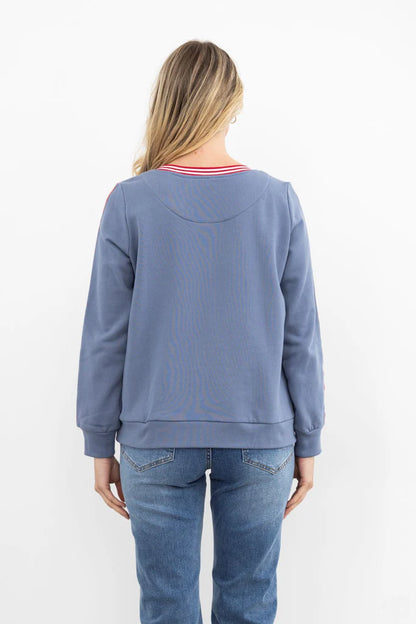 Moss by Mi Moso Bee Logo Sweat - Blue