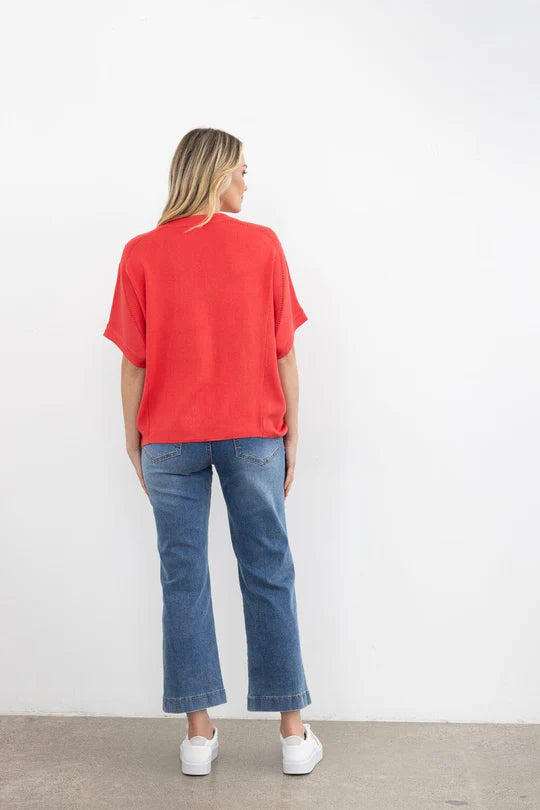 Mi Moso Moss Ella Knit - Pink/Red