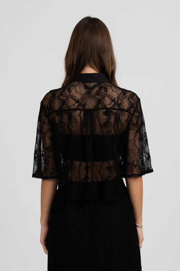 Federation Lace It Shirt - Black