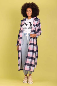 Charlo Marco Coat Navy Check