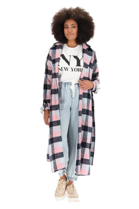 Charlo Marco Coat Navy Check