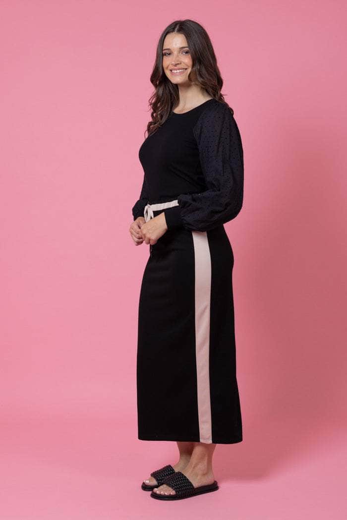 Charlo Mattie Sweater Skirt - Black
