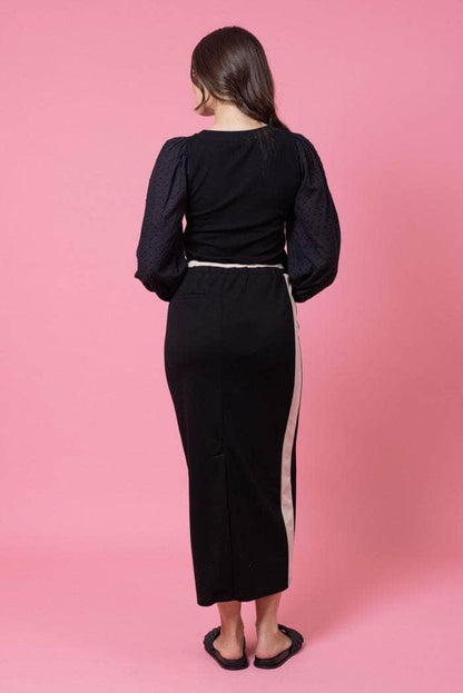 Charlo Mattie Sweater Skirt - Black