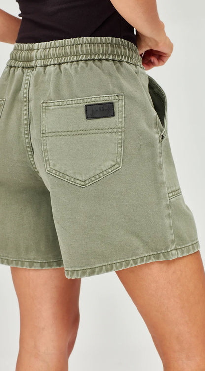 Junkfood Millie Khaki Shorts - Khaki