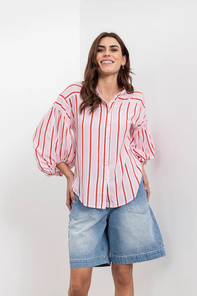 Moss by MiMoso Bronte Shirt - Candy Stripe