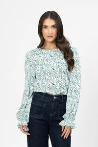 Seeking Lola Patti Top - Sunflower White