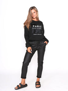 Monaco Jeans Riley Wax Jogger - Black
