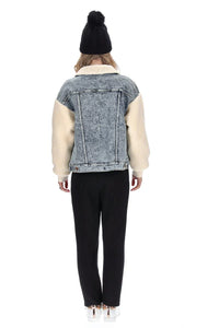 Charlo Portia Denim Sherpa Jacket Cotton