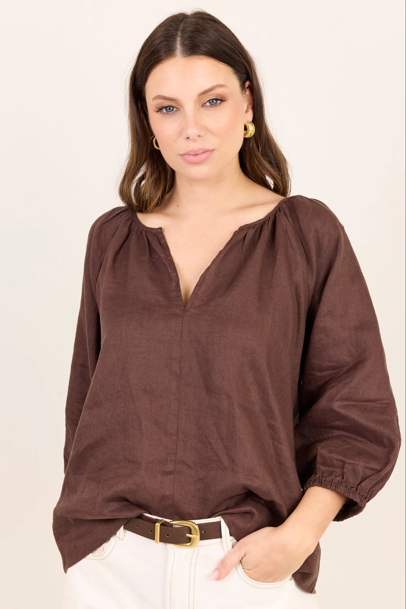 Re:Union Label Revolutionary LS Top - Dark Chocolate