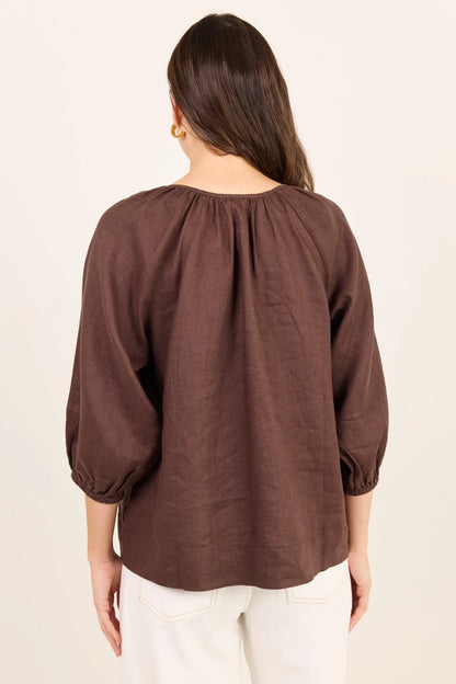 Re:Union Label Revolutionary LS Top - Dark Chocolate