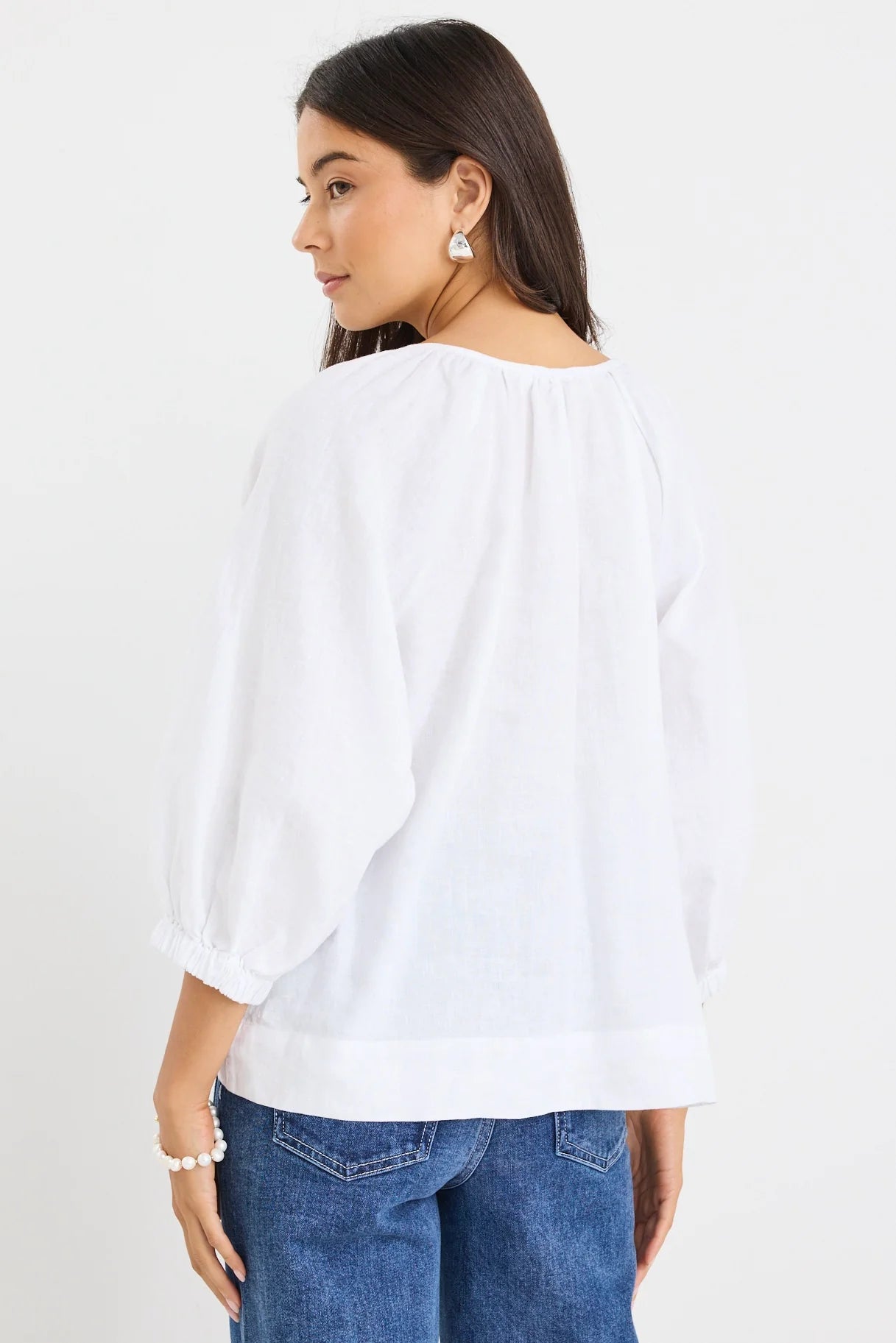 Re:Union Revolutionary Linen Relaxed L/S Top - White
