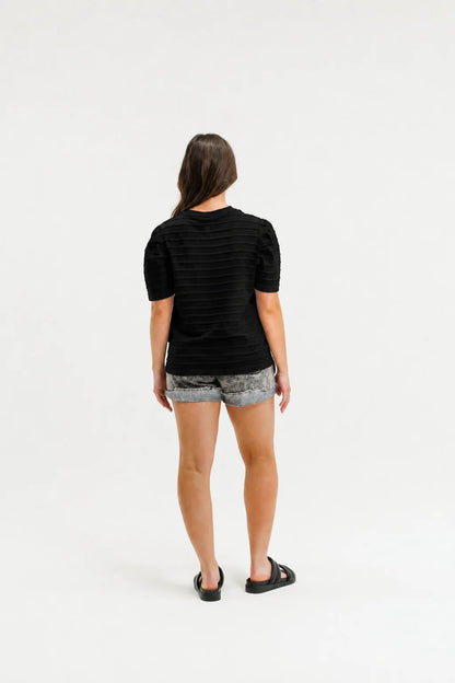 Homelee Rose Tee - Black
