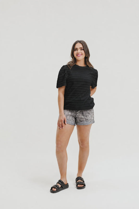 Homelee Rose Tee - Black