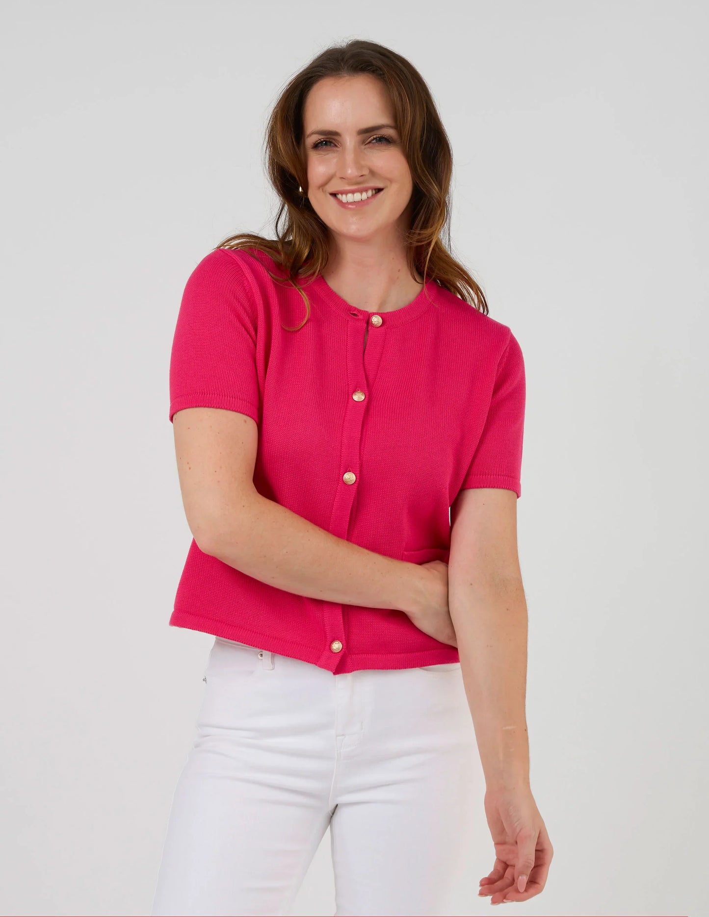 Stella + Gemma Rue Cardi - Barbie Pink