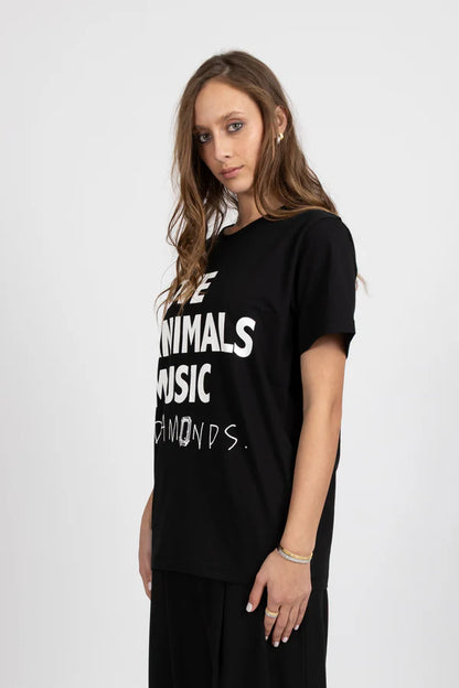 Federation Rush Tee - Love Animals - Black