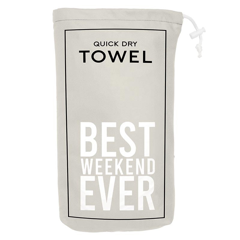 Artisanal Quick Dry Oversized Beach Towel - Best Weekend Ever