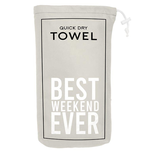 Artisanal Quick Dry Oversized Beach Towel - Best Weekend Ever