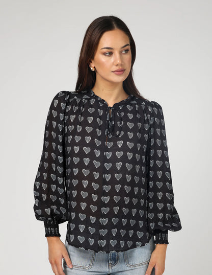 Stella + Gemma Matilda Blouse - Dark Heart