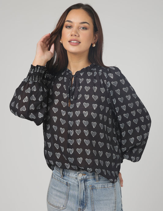 Stella + Gemma Matilda Blouse - Dark Heart