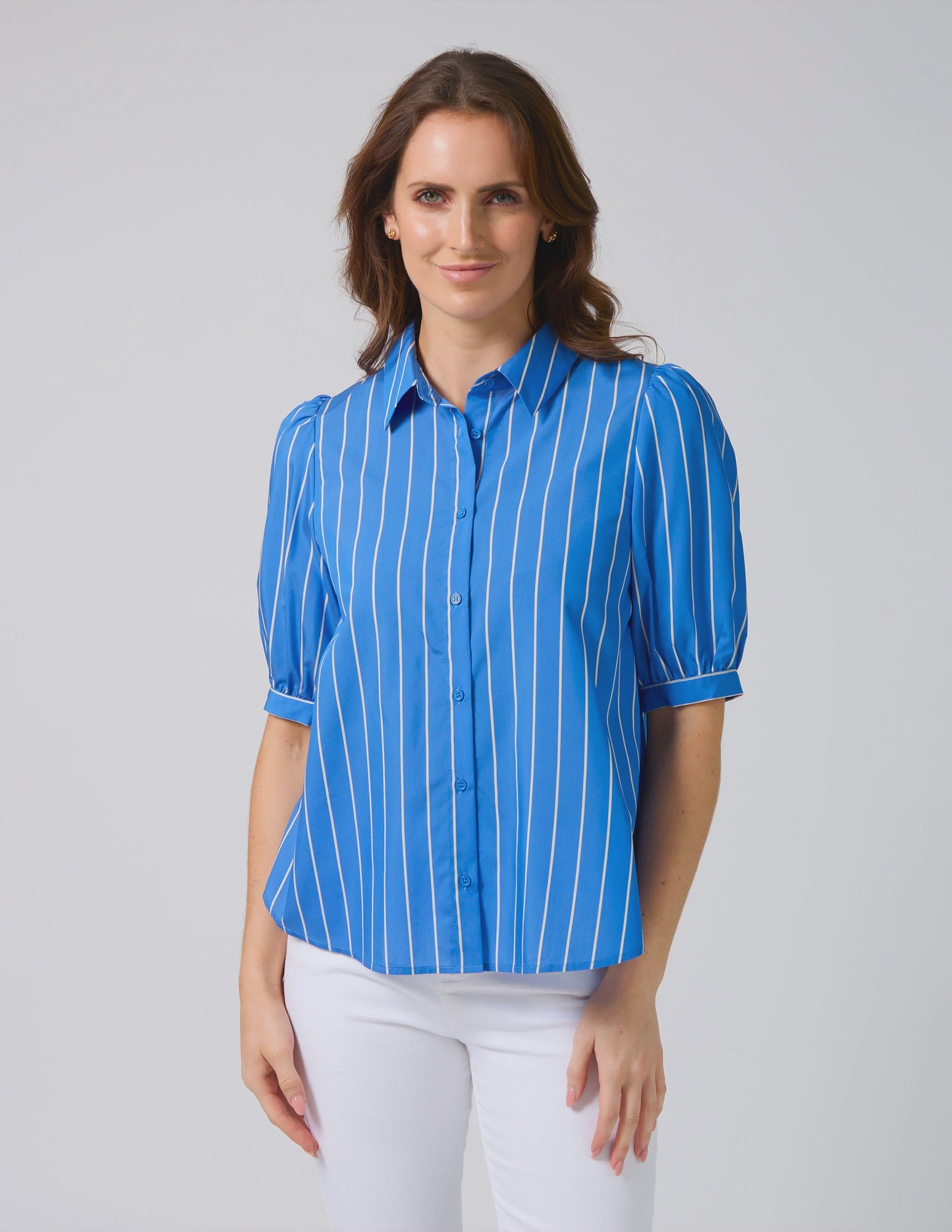 Stella + Gemma Asha Blouse - Cobalt Stripe