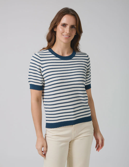 Stella + Gemma Charly Top - Navy Stripe