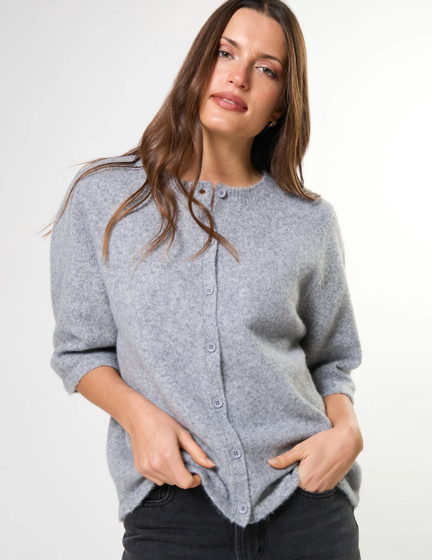 Stella + Gemma Hansel Cardigan - Grey Marle