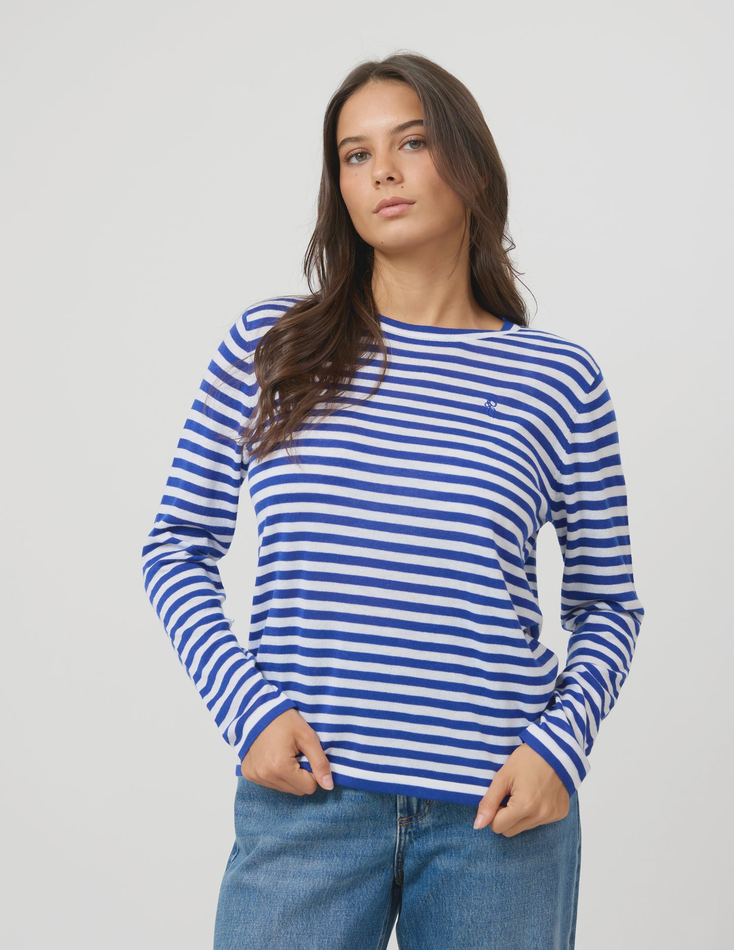 Stella + Gemma Mondo Knit - Cobalt Stripe